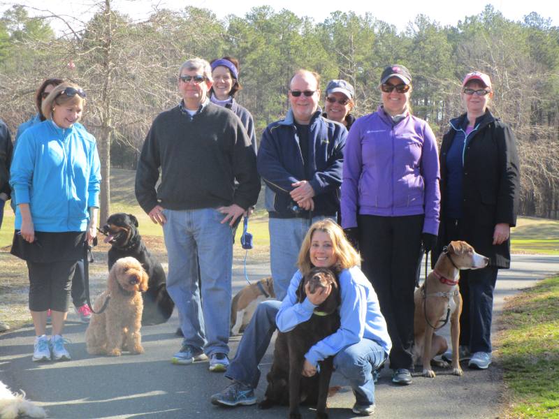 Train-the-Trainer Program, Carolinia Dog Training, Elaine and a group of dog owners