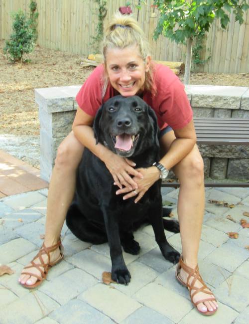 Shadow Program, Carolinia Dog Training, Elaine posing with a dog